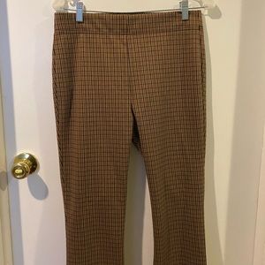 Checked Kick Crop Leggings Flared Stretch Loft
